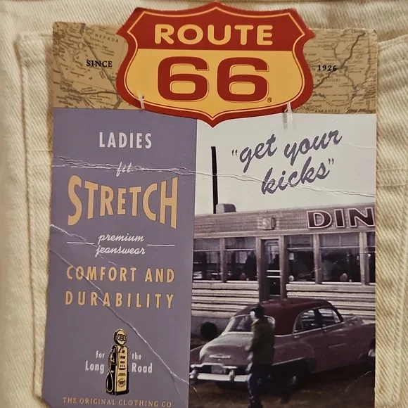 Route 66 ladies stretch fit Ivory White jeans Sz. 9/10 K Mart New Old Stock - Picture 9 of 10